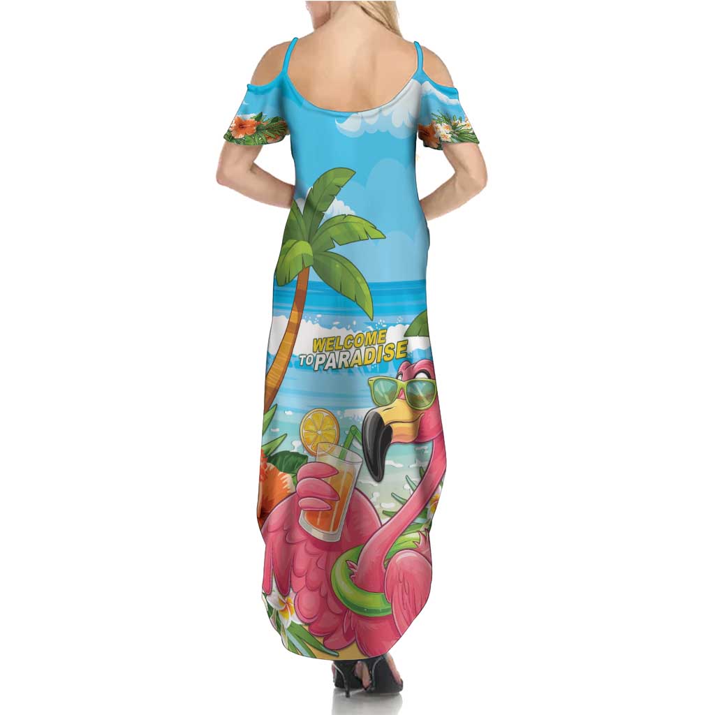 Bahamas Beach Family Matching Summer Maxi Dress and Hawaiian Shirt Welcome To Paradise