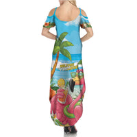 Bahamas Beach Family Matching Summer Maxi Dress and Hawaiian Shirt Welcome To Paradise