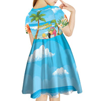 Bahamas Beach Kid Short Sleeve Dress Welcome To Paradise