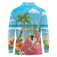 Bahamas Beach Long Sleeve Polo Shirt Welcome To Paradise