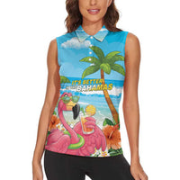 Bahamas Beach Women Sleeveless Polo Shirt Welcome To Paradise