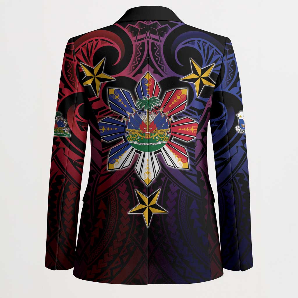 Haiti Philippines Blazer Haitian Coat Of Arms With Filipino Sun