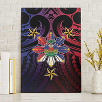Haiti Philippines Canvas Wall Art Haitian Coat Of Arms With Filipino Sun