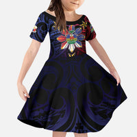 Haiti Philippines Kid Short Sleeve Dress Haitian Coat Of Arms With Filipino Sun