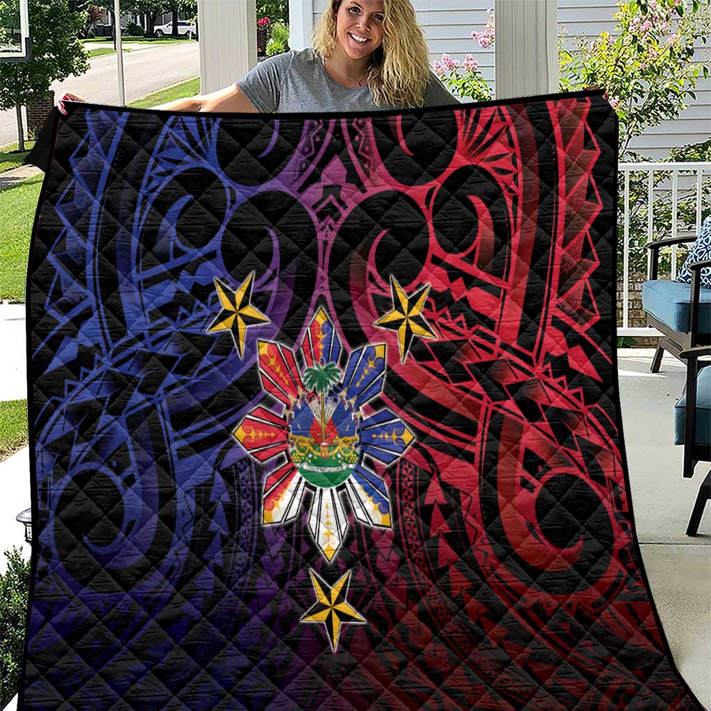 Haiti Philippines Quilt Haitian Coat Of Arms With Filipino Sun