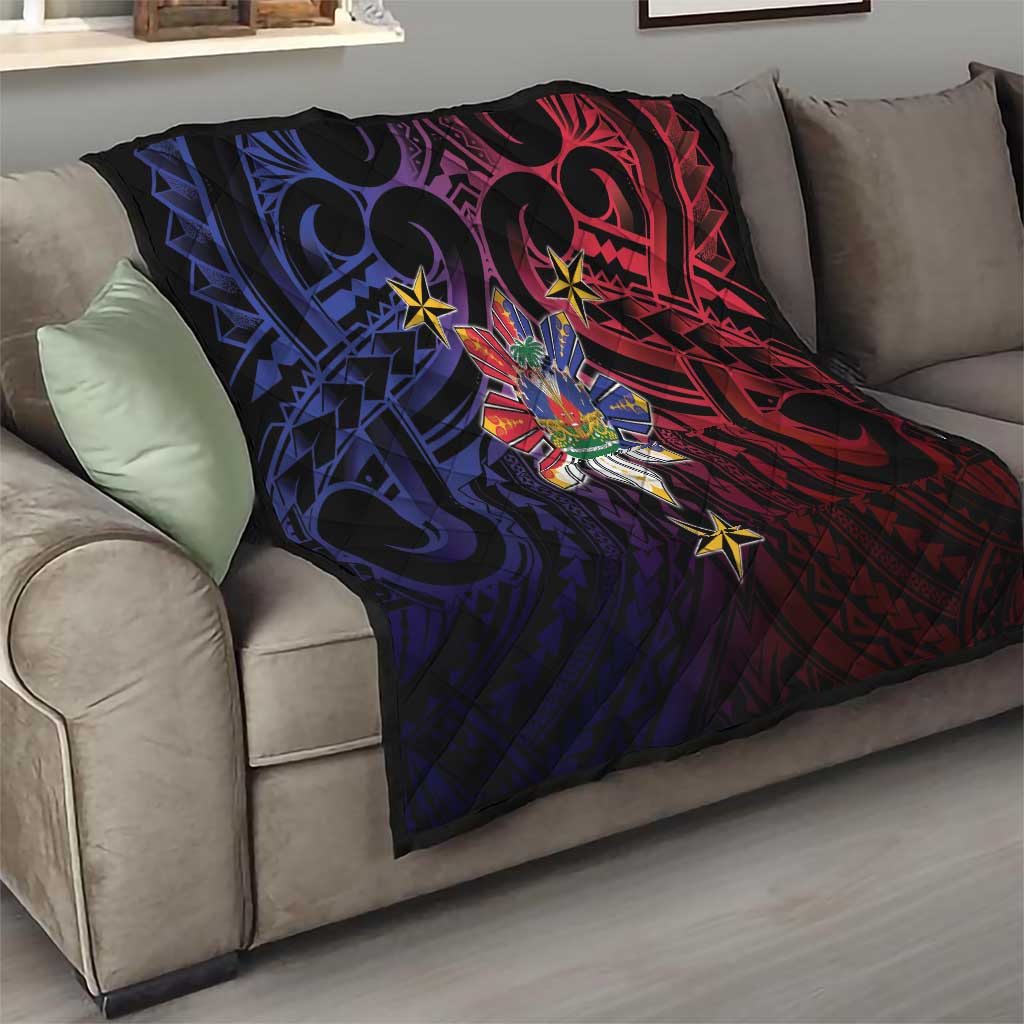 Haiti Philippines Quilt Haitian Coat Of Arms With Filipino Sun