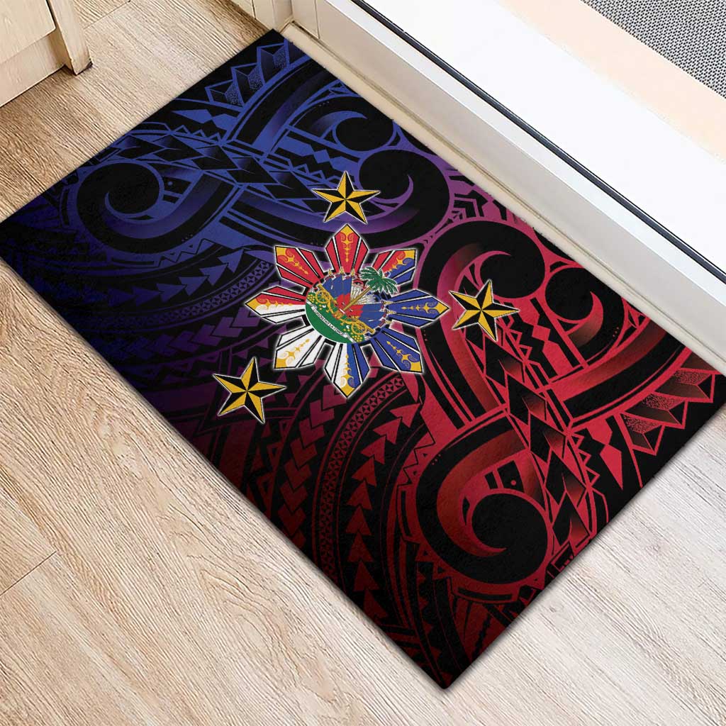 Haiti Philippines Rubber Doormat Haitian Coat Of Arms With Filipino Sun