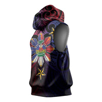 Haiti Philippines Sleeveless Hoodie Haitian Coat Of Arms With Filipino Sun