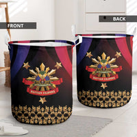 Haiti And Philippines Laundry Basket Haitian Filipino Heritage Crest