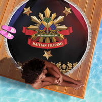 Haiti And Philippines Beach Blanket Haitian Filipino Heritage Crest