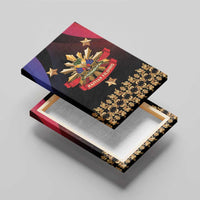Haiti And Philippines Canvas Wall Art Haitian Filipino Heritage Crest