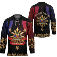Personalized Haiti And Philippines Hockey Jersey Haitian Filipino Heritage Crest