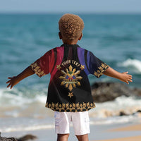 Personalized Haiti And Philippines Kid Hawaiian Shirt Haitian Filipino Heritage Crest
