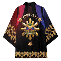 Personalized Haiti And Philippines Kimono Haitian Filipino Heritage Crest