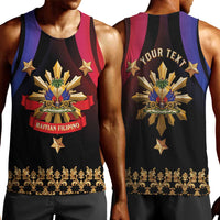 Personalized Haiti And Philippines Men Tank Top Haitian Filipino Heritage Crest