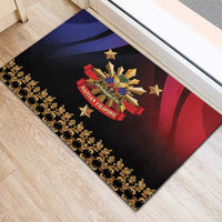 Haiti And Philippines Rubber Doormat Haitian Filipino Heritage Crest