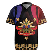 Personalized Haiti And Philippines Rugby Jersey Haitian Filipino Heritage Crest