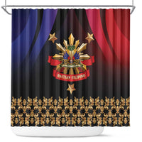 Haiti And Philippines Shower Curtain Haitian Filipino Heritage Crest