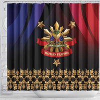 Haiti And Philippines Shower Curtain Haitian Filipino Heritage Crest