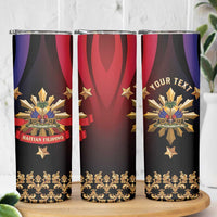 Personalized Haiti And Philippines Skinny Tumbler Haitian Filipino Heritage Crest
