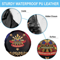 Haiti And Philippines Spare Tire Cover Haitian Filipino Heritage Crest