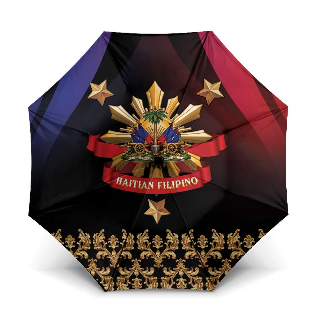 Haiti And Philippines Umbrella Haitian Filipino Heritage Crest