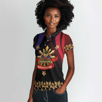 Personalized Haiti And Philippines Women Polo Shirt Haitian Filipino Heritage Crest