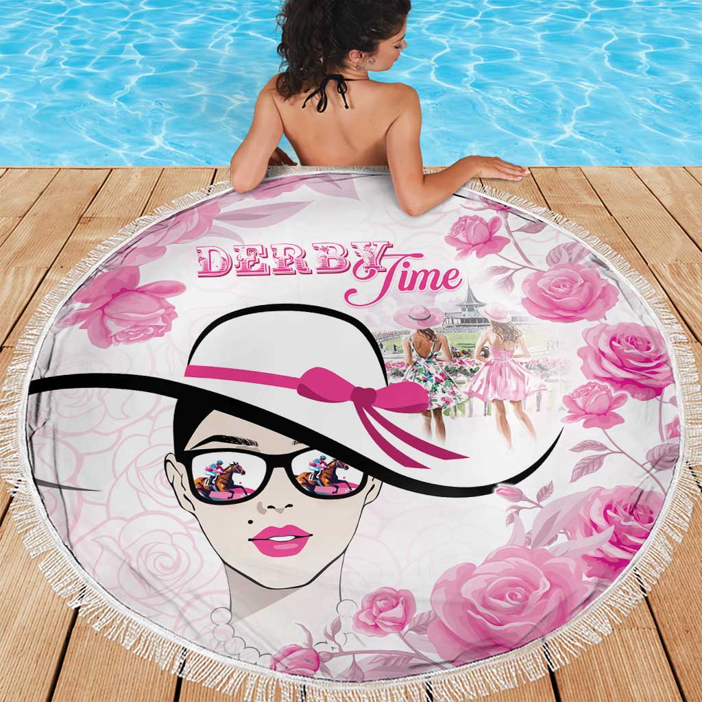 Kentucky Horse Racing Beach Blanket Fancy Ladies