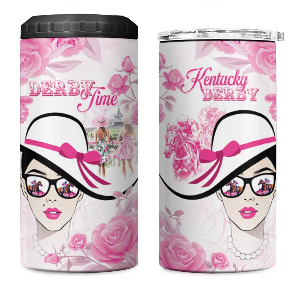 Kentucky Horse Racing 4 in 1 Can Cooler Tumbler Fancy Ladies
