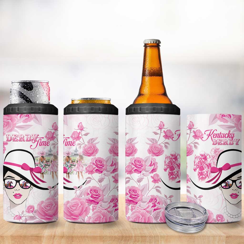 Kentucky Horse Racing 4 in 1 Can Cooler Tumbler Fancy Ladies
