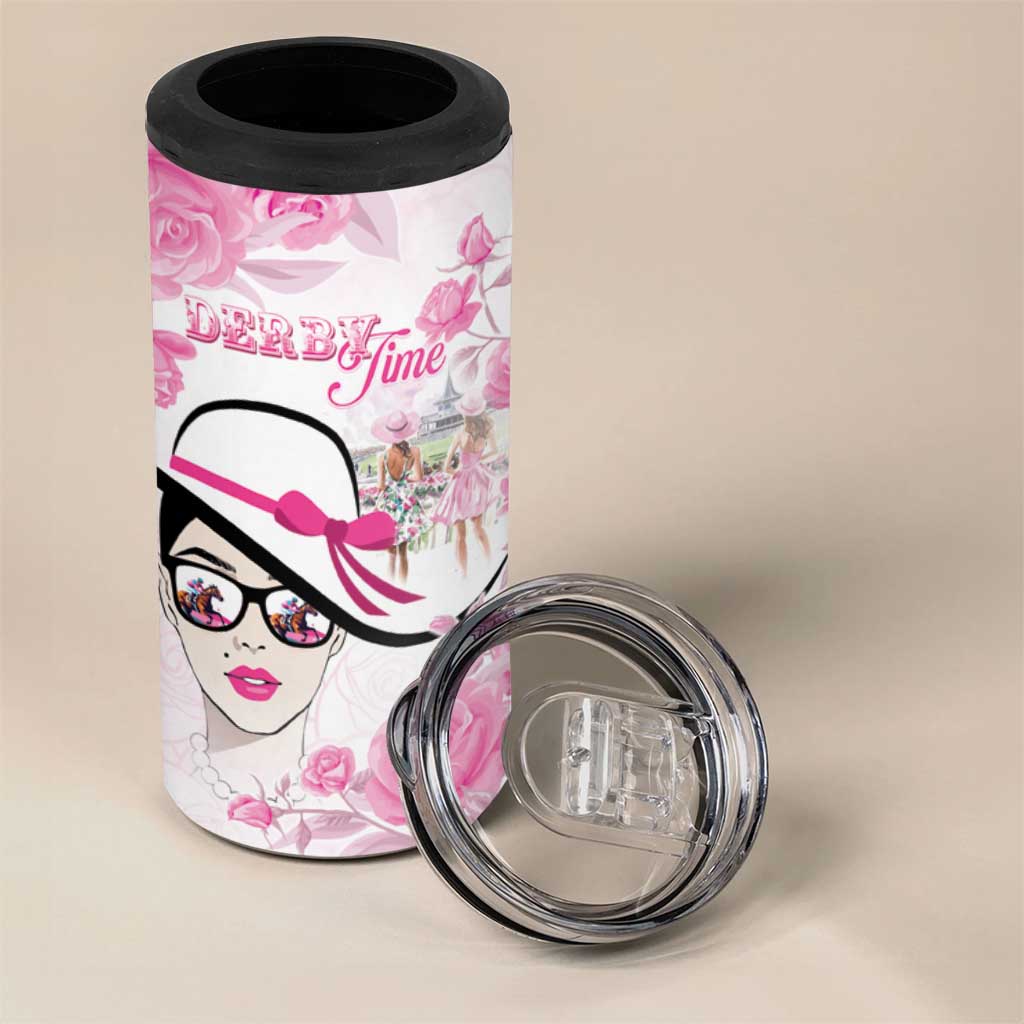 Kentucky Horse Racing 4 in 1 Can Cooler Tumbler Fancy Ladies