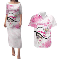 Kentucky Horse Racing Couples Matching Puletasi and Hawaiian Shirt Fancy Ladies