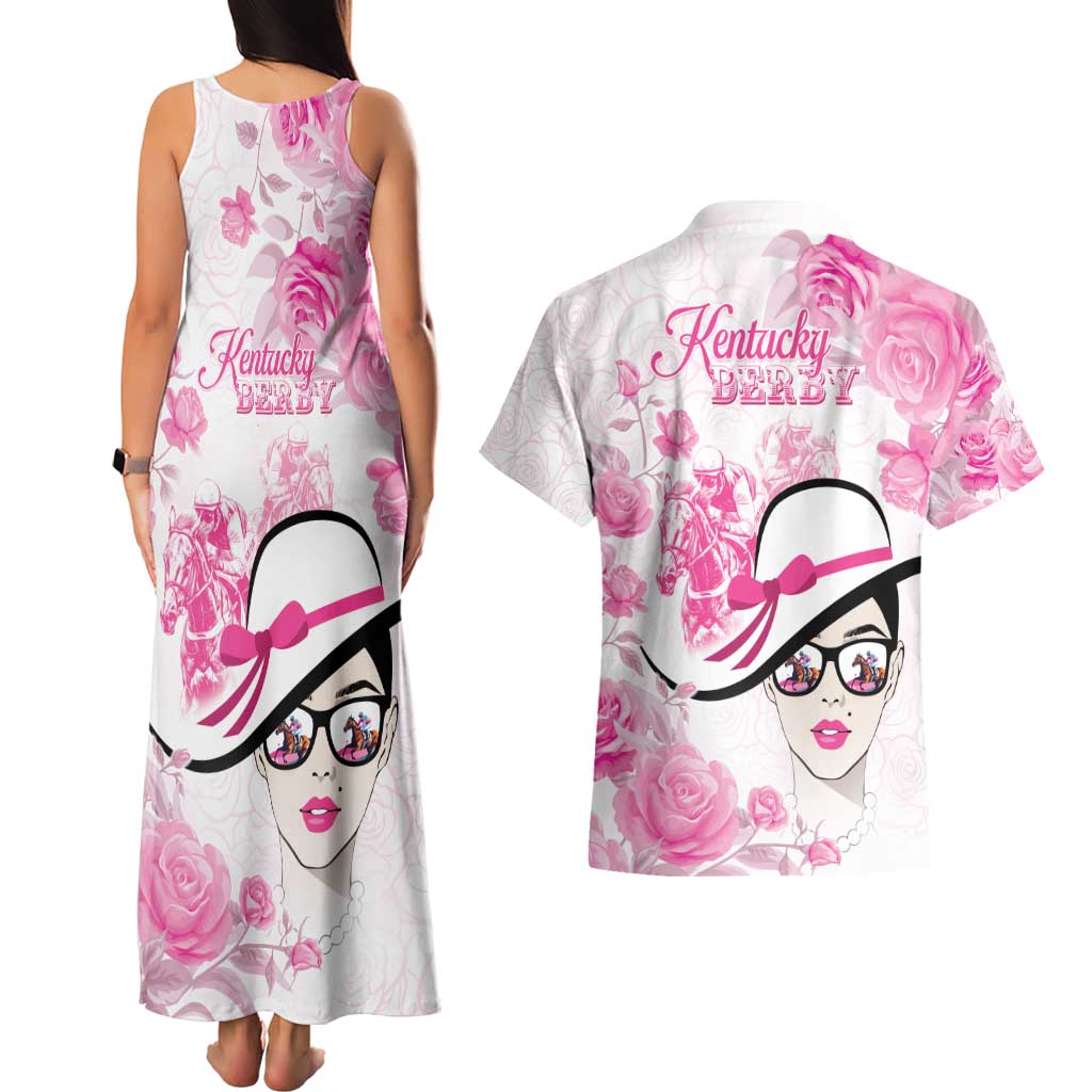 Kentucky Horse Racing Couples Matching Tank Maxi Dress and Hawaiian Shirt Fancy Ladies