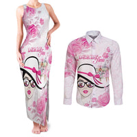 Kentucky Horse Racing Couples Matching Tank Maxi Dress and Long Sleeve Button Shirt Fancy Ladies