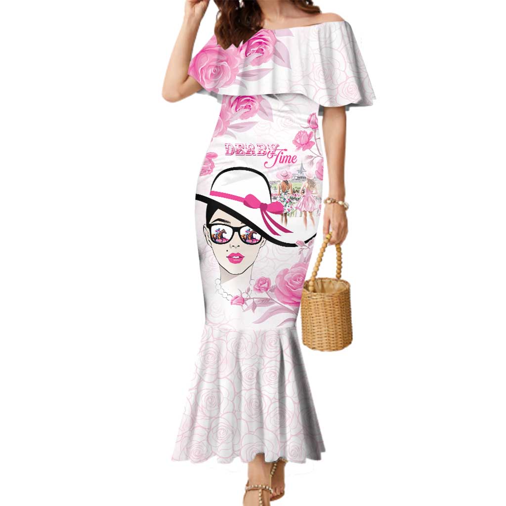 Kentucky Horse Racing Family Matching Mermaid Dress and Hawaiian Shirt Fancy Ladies