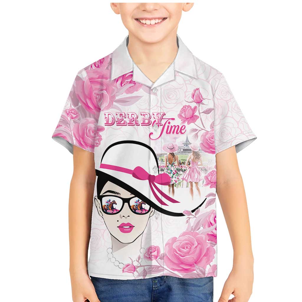 Kentucky Horse Racing Family Matching Mermaid Dress and Hawaiian Shirt Fancy Ladies