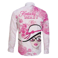 Kentucky Horse Racing Family Matching Off The Shoulder Long Sleeve Dress and Hawaiian Shirt Fancy Ladies