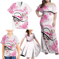 Kentucky Horse Racing Family Matching Off Shoulder Maxi Dress and Hawaiian Shirt Fancy Ladies