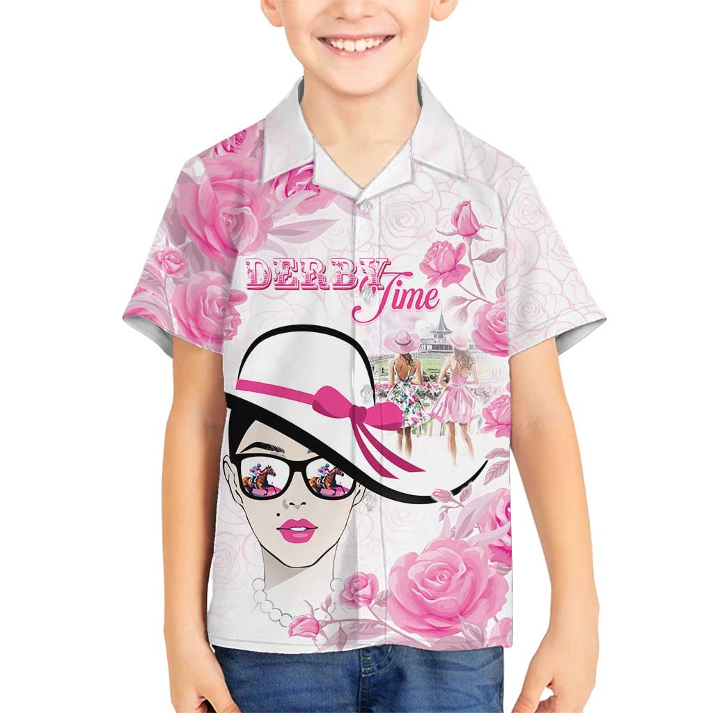 Kentucky Horse Racing Family Matching Puletasi and Hawaiian Shirt Fancy Ladies