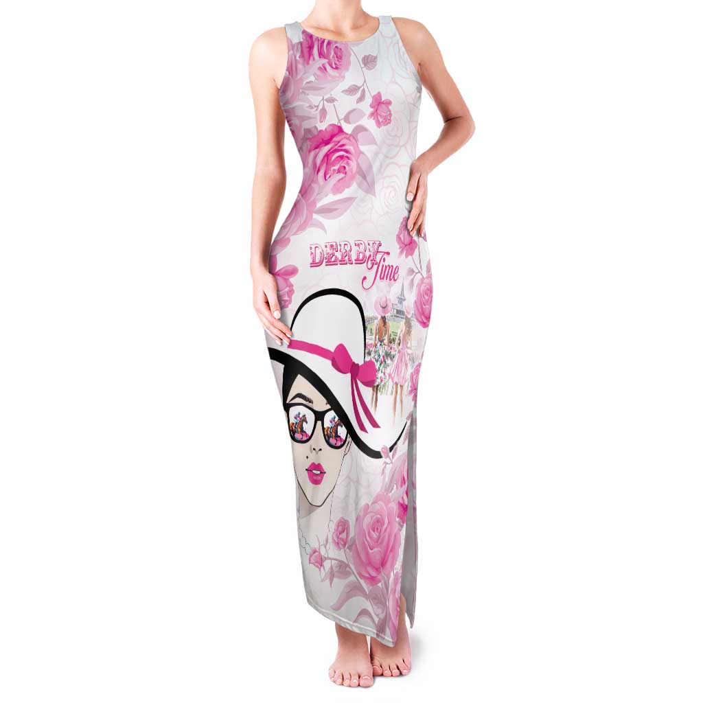 Kentucky Horse Racing Family Matching Tank Maxi Dress and Hawaiian Shirt Fancy Ladies