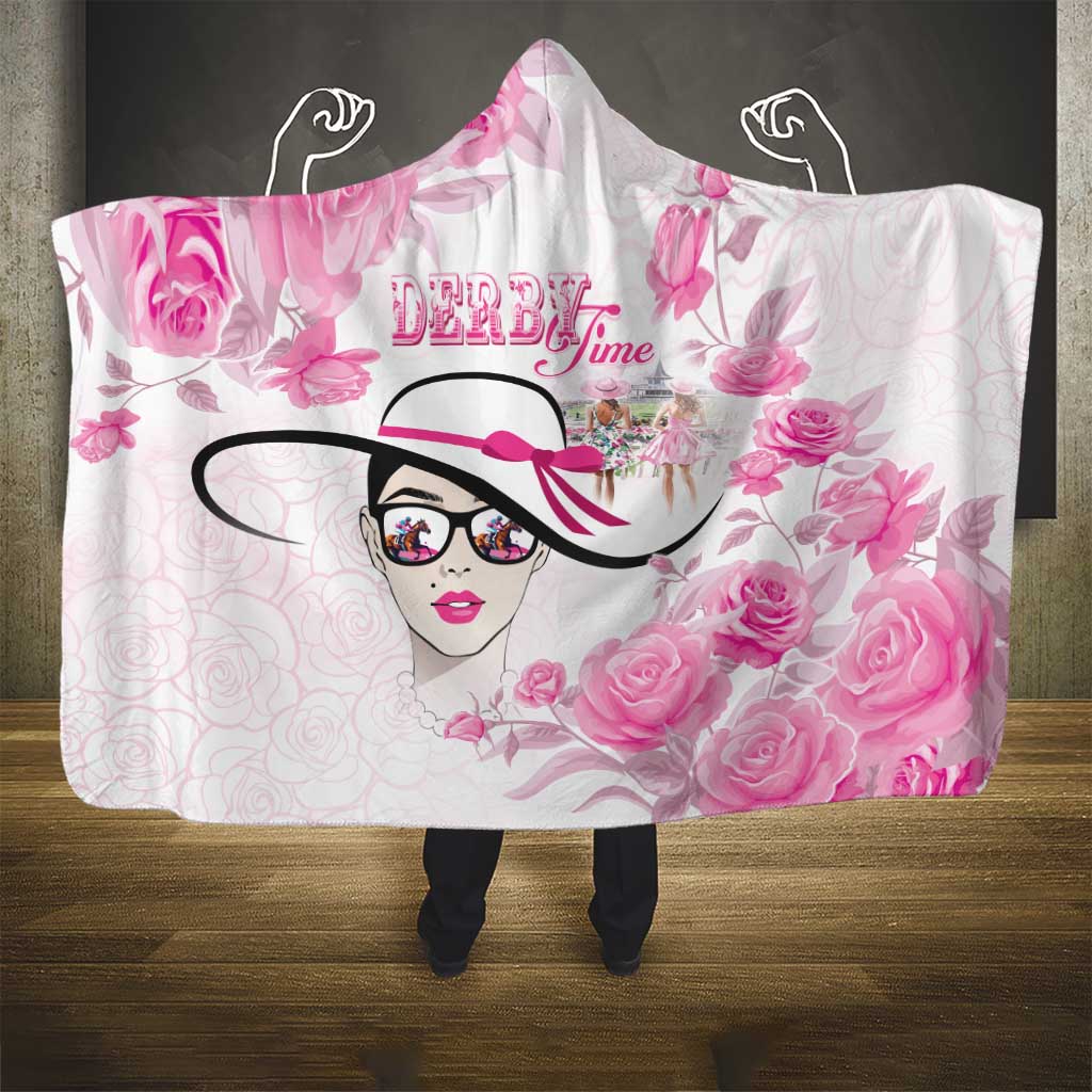 Kentucky Horse Racing Hooded Blanket Fancy Ladies