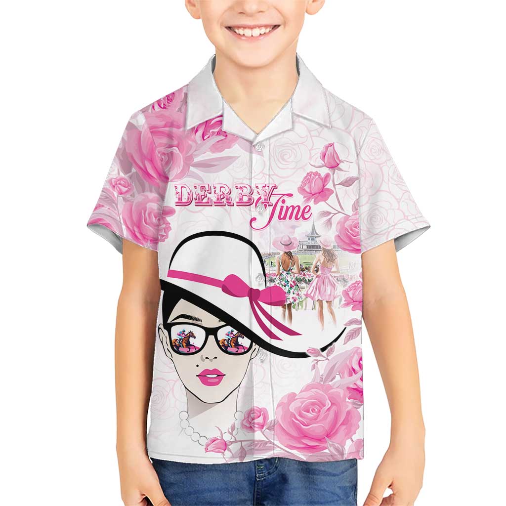 Kentucky Horse Racing Kid Hawaiian Shirt Fancy Ladies