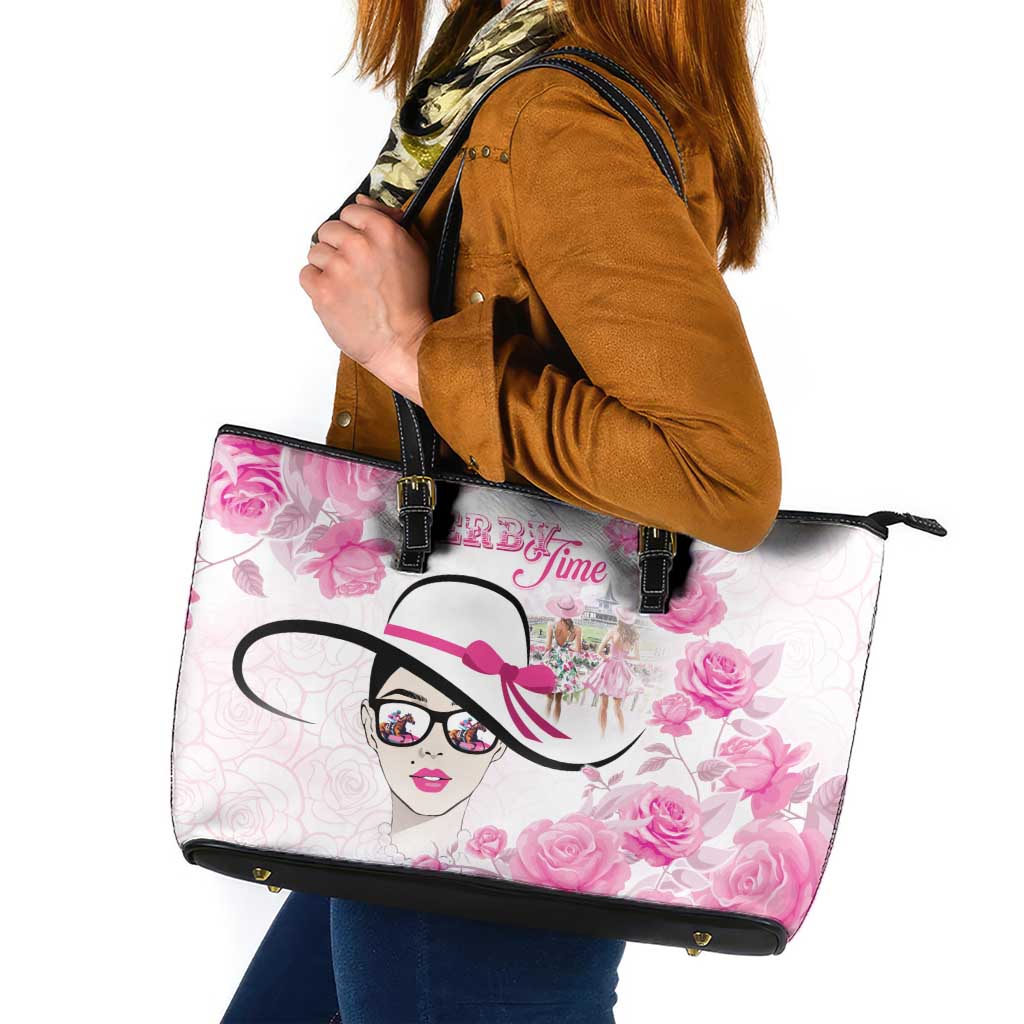 Kentucky Horse Racing Leather Tote Bag Fancy Ladies