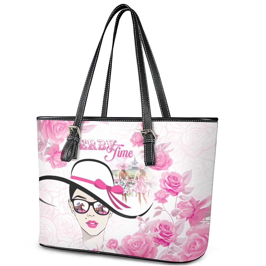 Kentucky Horse Racing Leather Tote Bag Fancy Ladies