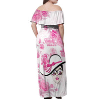 Kentucky Horse Racing Off Shoulder Maxi Dress Fancy Ladies