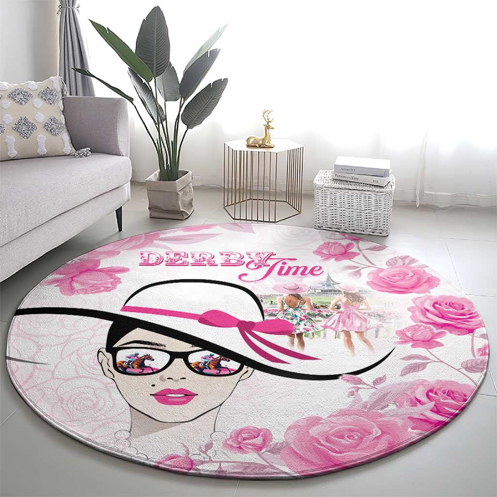 Kentucky Horse Racing Round Carpet Fancy Ladies