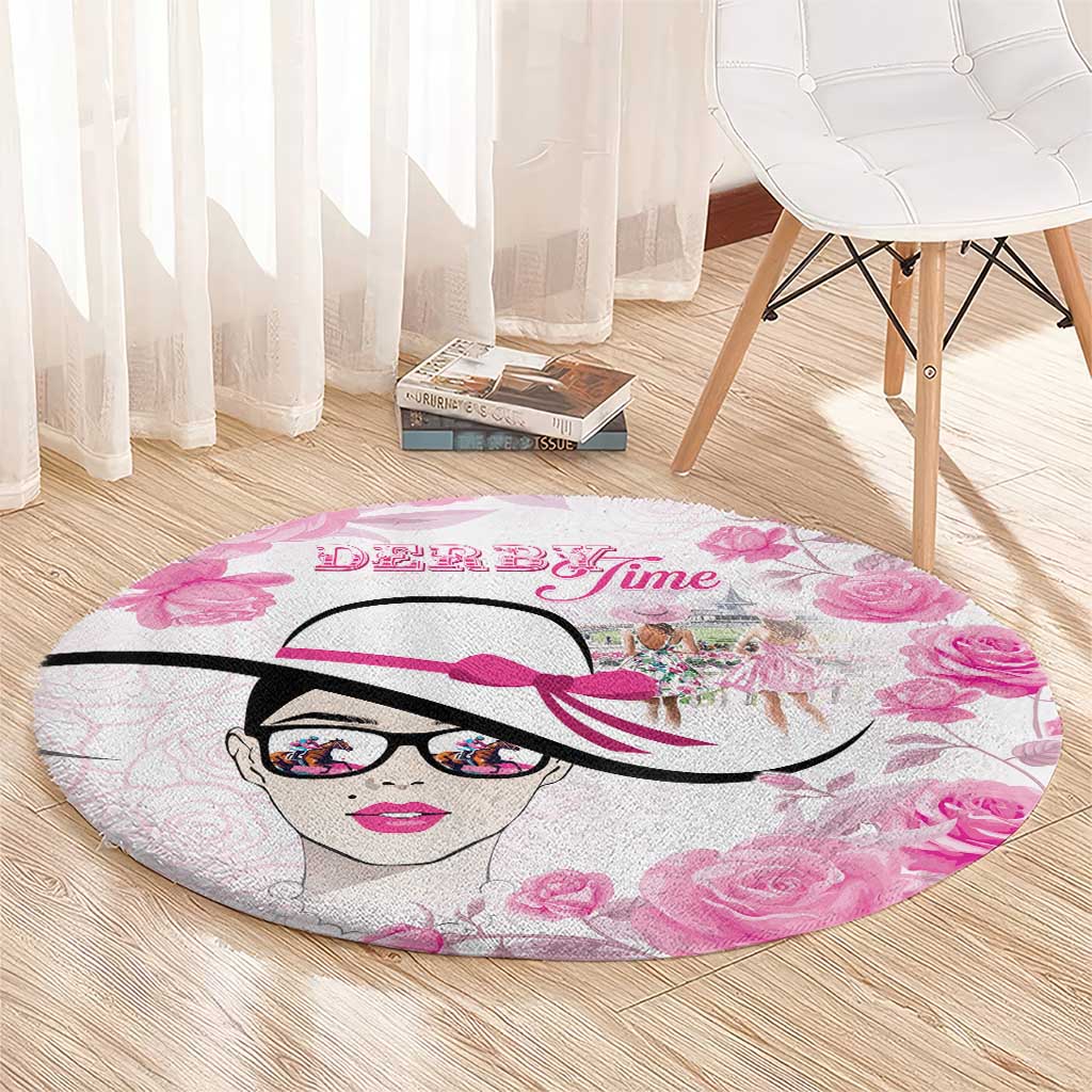 Kentucky Horse Racing Round Carpet Fancy Ladies