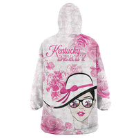 Kentucky Horse Racing Wearable Blanket Hoodie Fancy Ladies