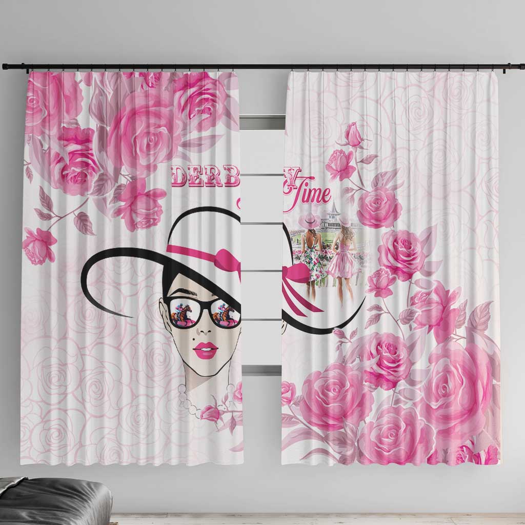 Kentucky Horse Racing Window Curtain Fancy Ladies