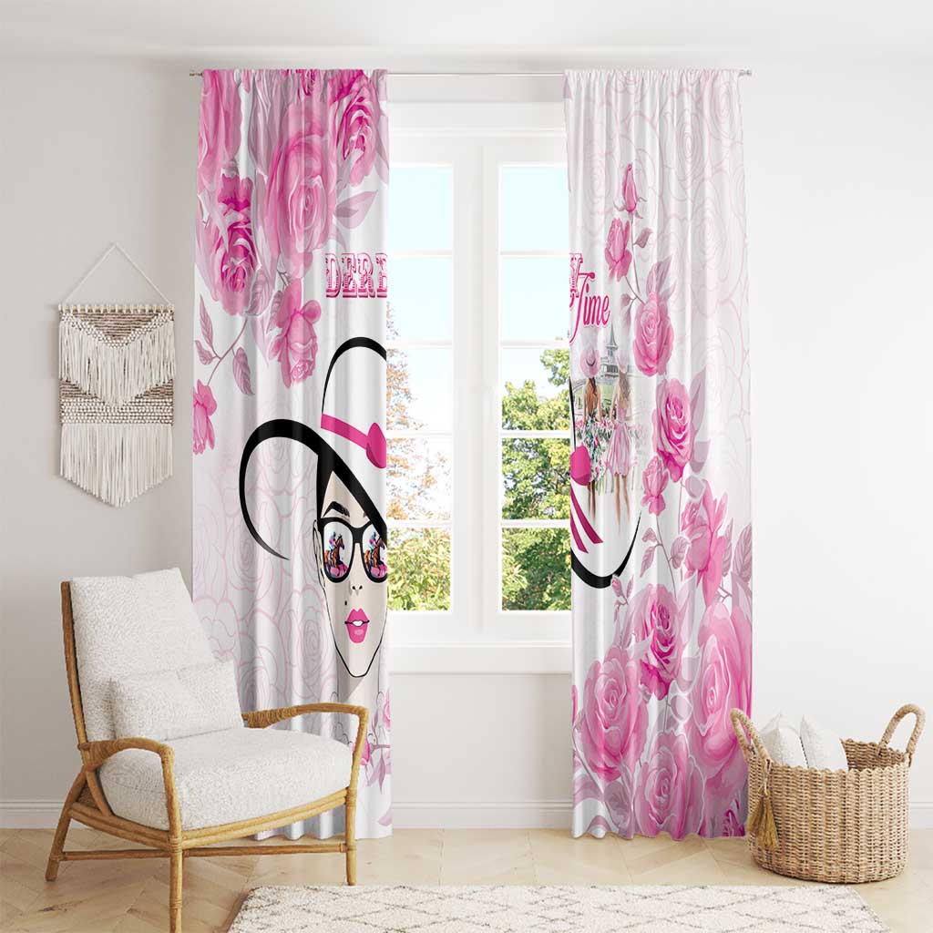 Kentucky Horse Racing Window Curtain Fancy Ladies